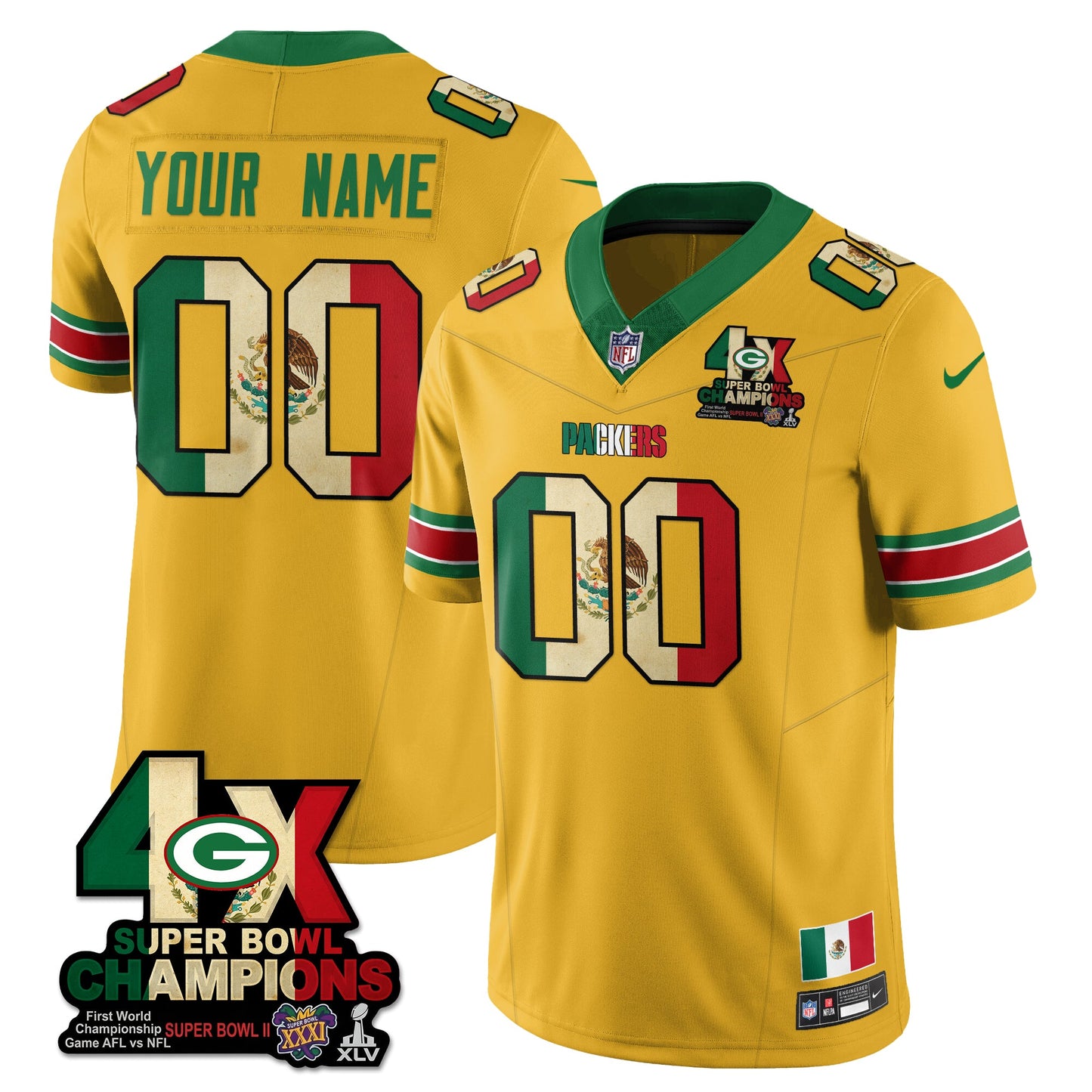 GB Mexico Vapor Limited Jersey - All Stitched
