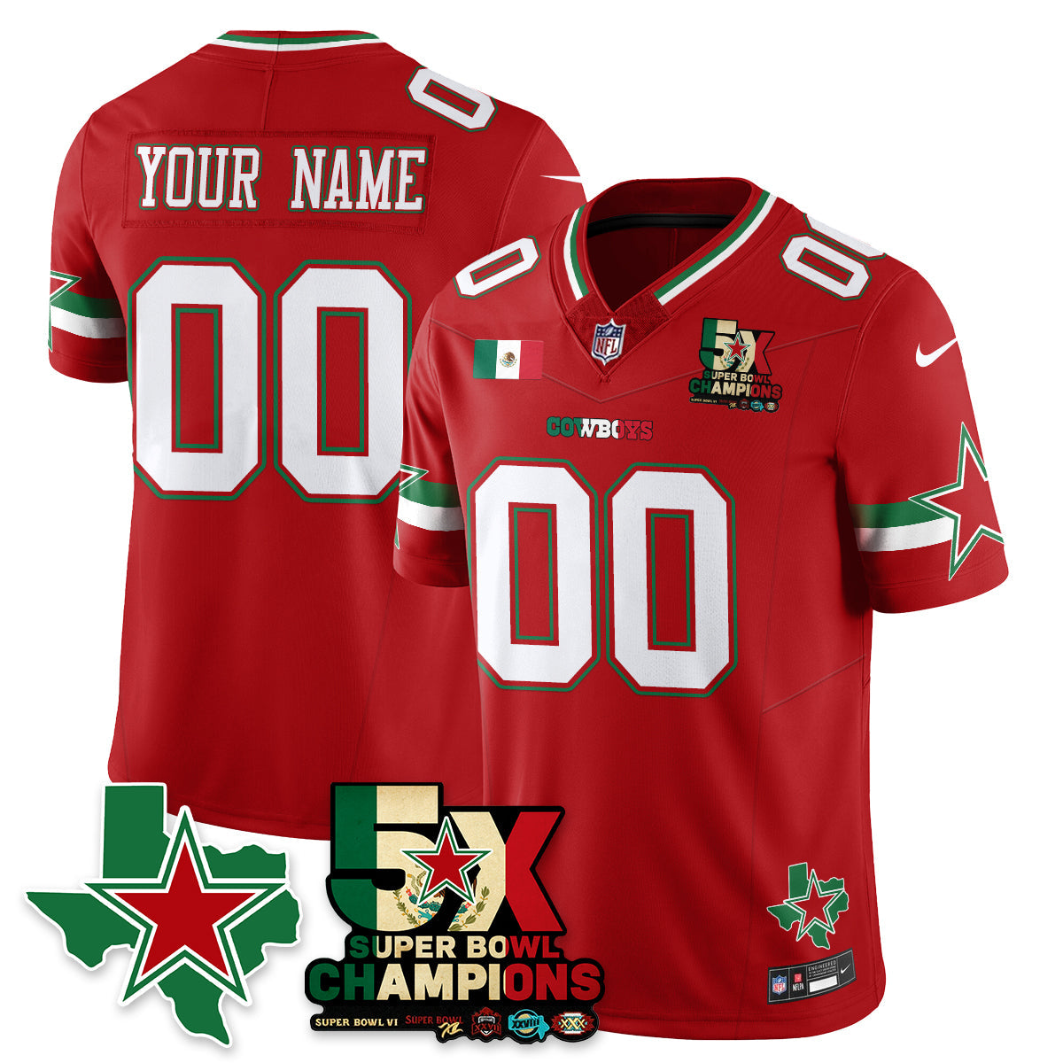 DAL Mexico Vapor Limited Jersey - All Stitched