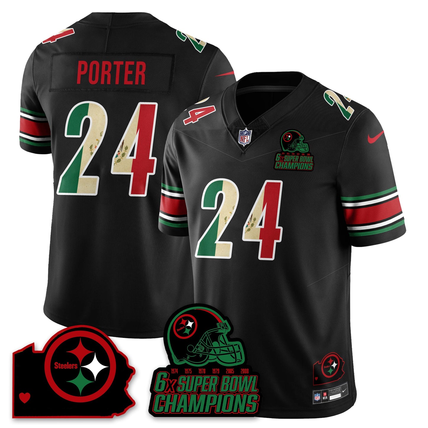 PIT 6-Time Champions Mexico Vapor Limited Jersey - All Stitched