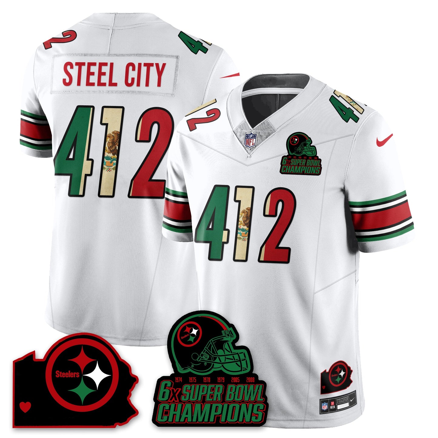 PIT 6-Time Champions Mexico Vapor Limited Jersey - All Stitched