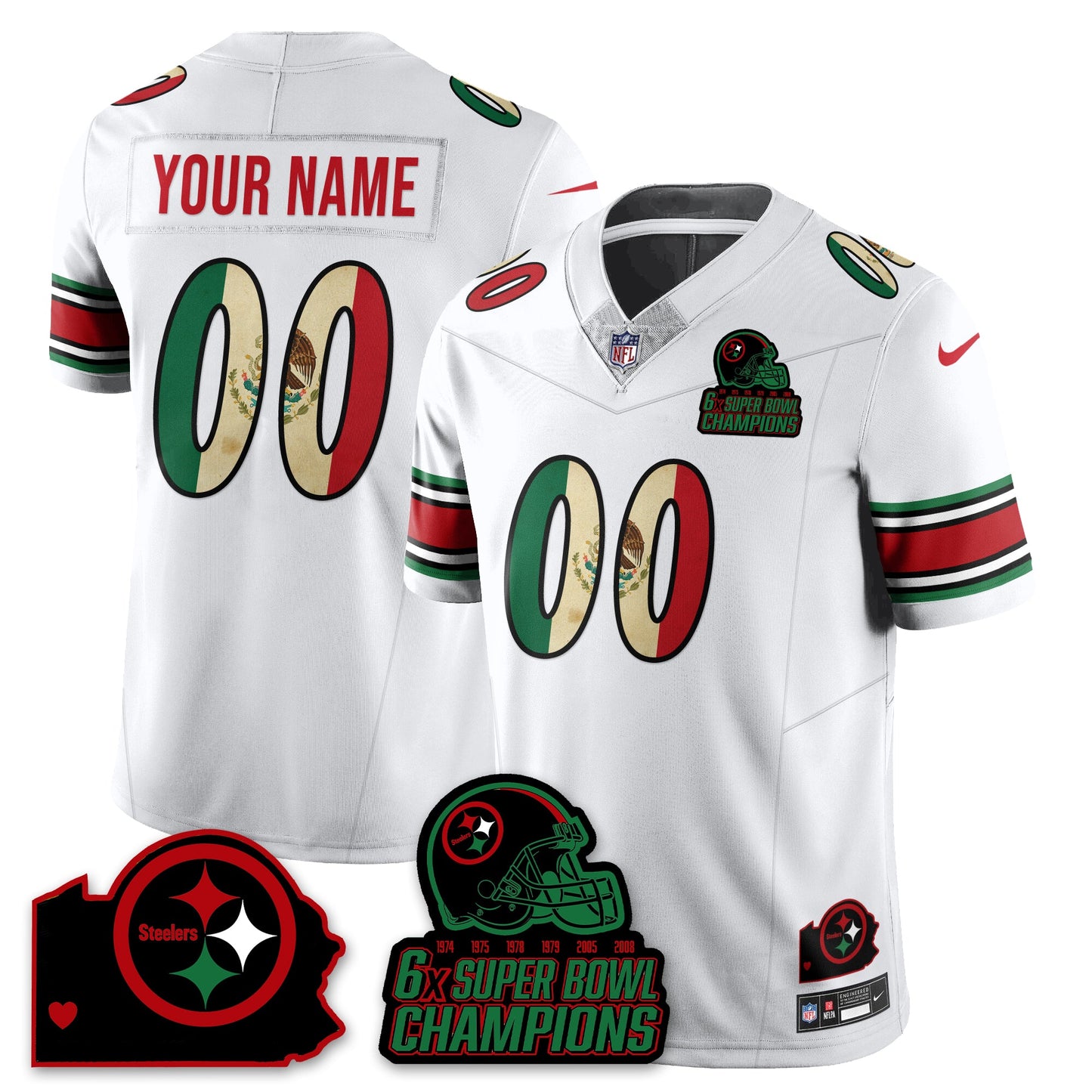 PIT 6-Time Champions Mexico Vapor Limited Jersey - All Stitched