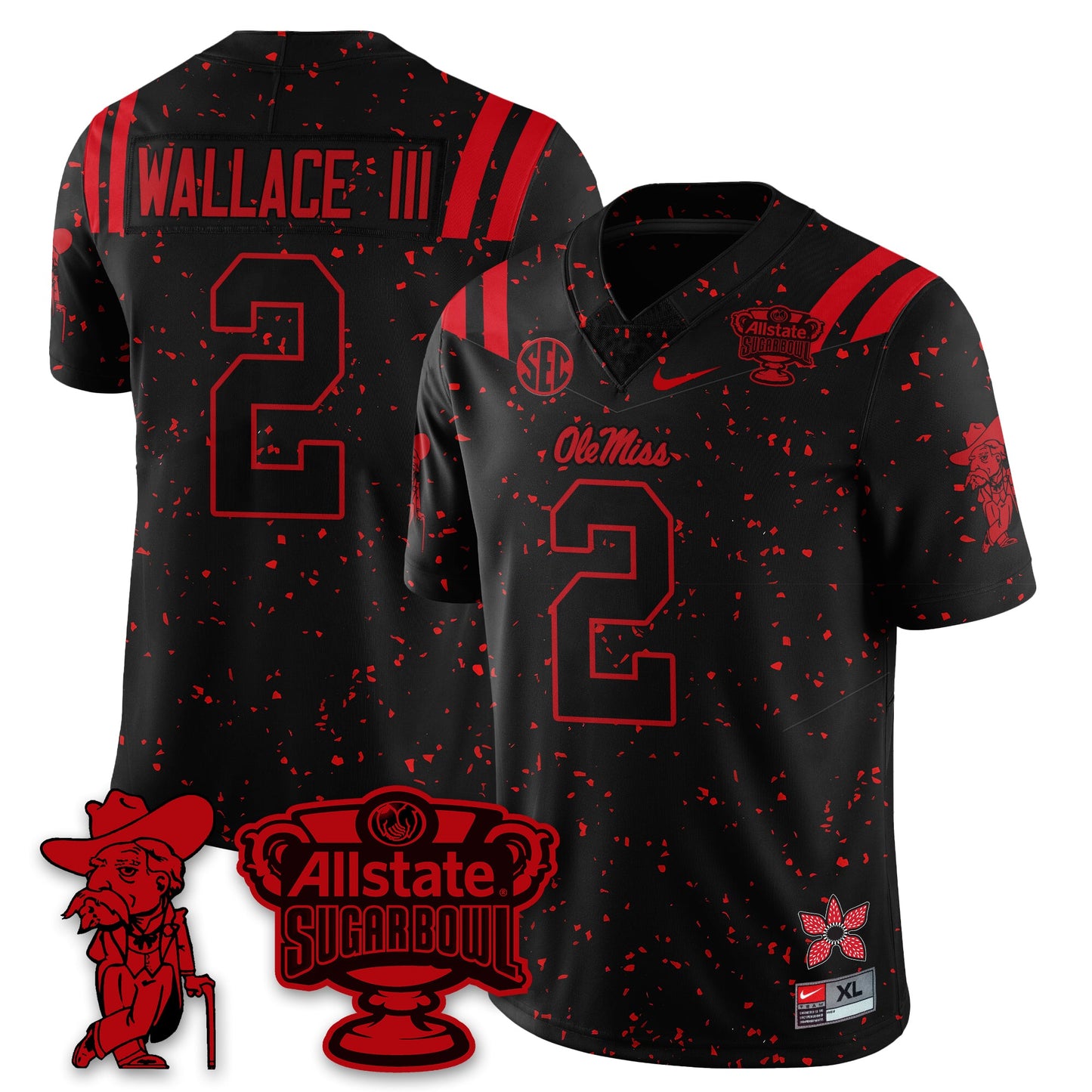 OMR 2025 Sugar Bowl 'Stranger Things Edition' Vapor Limited Football Jersey - All Stitched