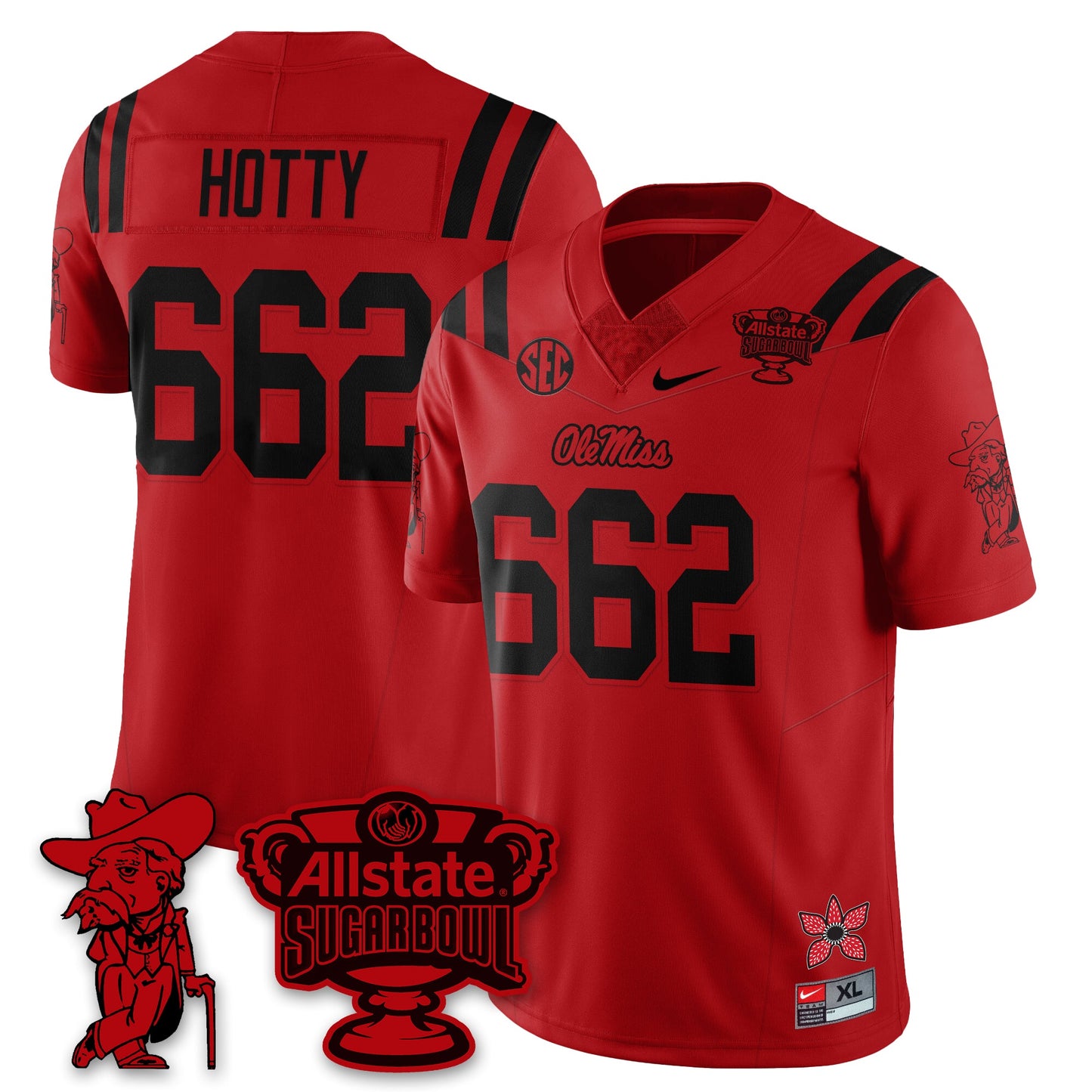 OMR 2025 Sugar Bowl 'Stranger Things Edition' Vapor Limited Football Jersey - All Stitched
