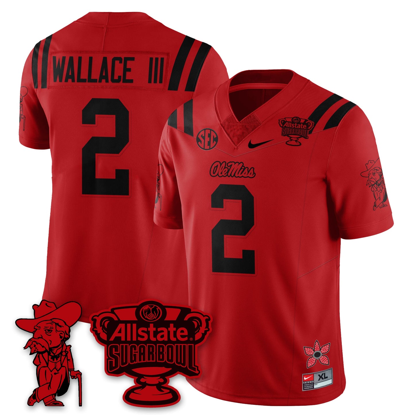 OMR 2025 Sugar Bowl 'Stranger Things Edition' Vapor Limited Football Jersey - All Stitched