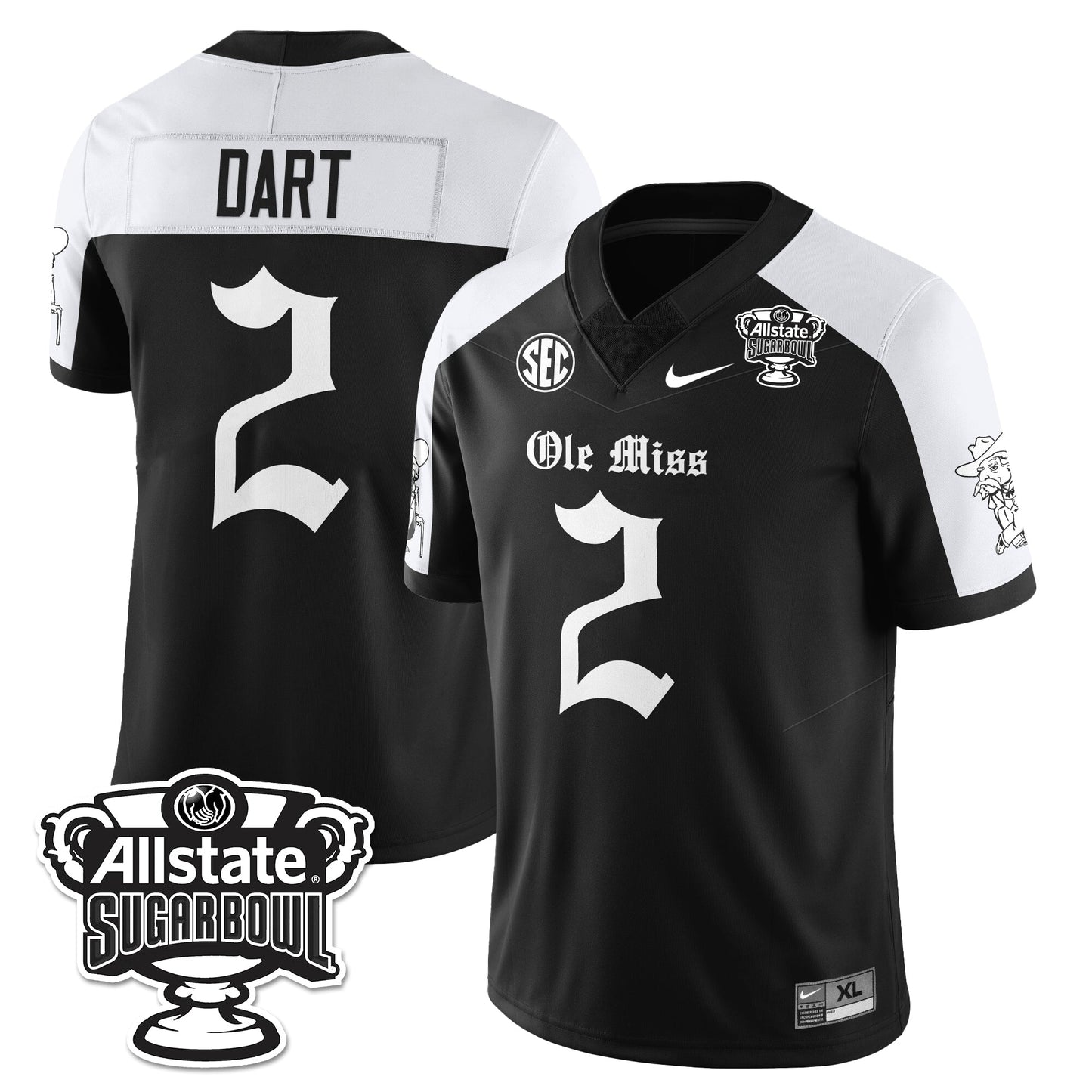 OMR 2025 Sugar Bowl Gothic Vapor Limited Football Jersey - All Stitched