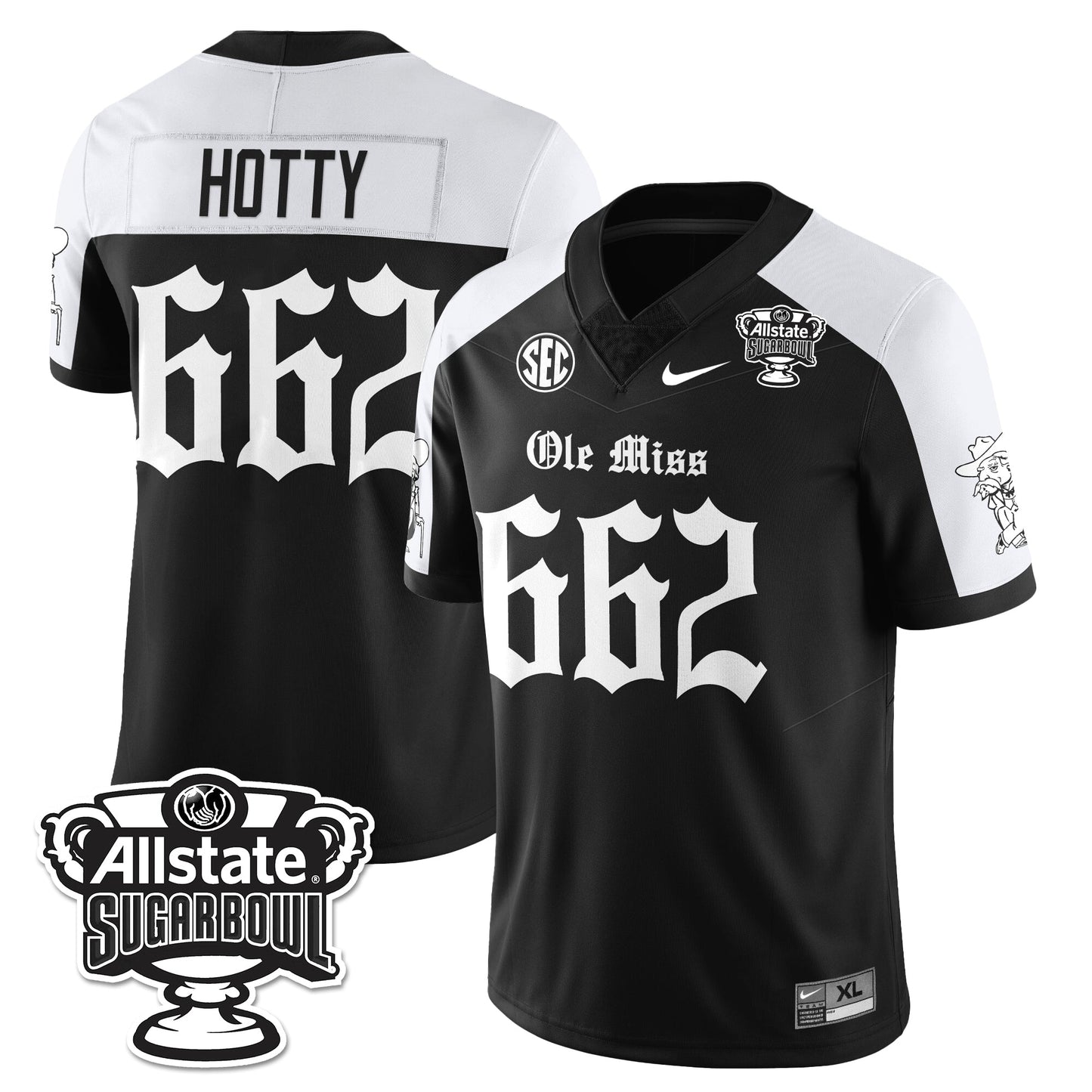 OMR 2025 Sugar Bowl Gothic Vapor Limited Football Jersey - All Stitched