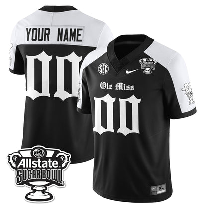 Custom OMR 2025 Sugar Bowl Gothic Vapor Limited Football Jersey - All Stitched