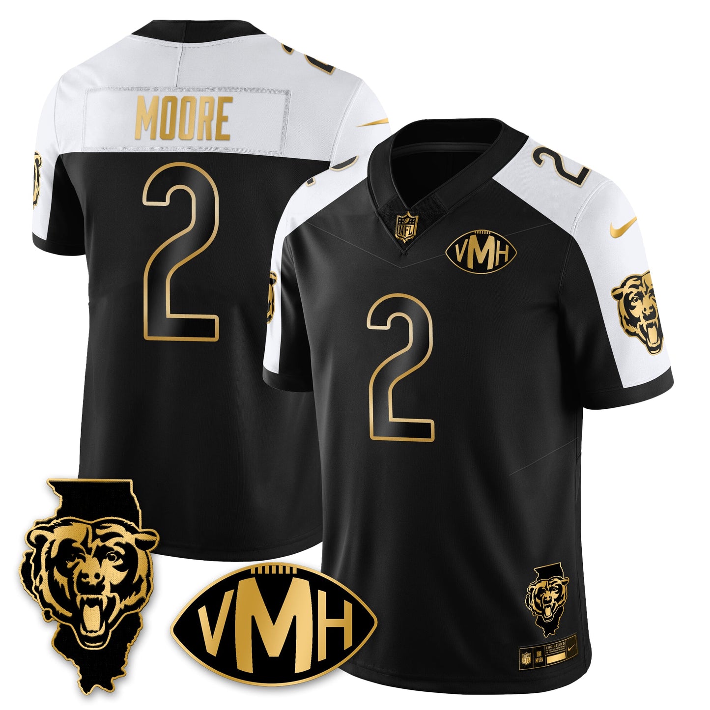 CHI Honor Virginia Halas McCaskey Vapor Limited Jersey - All Stitched