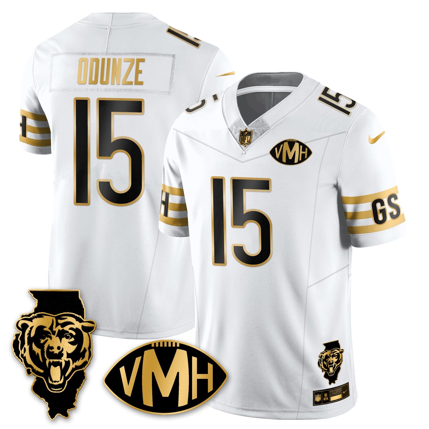 CHI Honor Virginia Halas McCaskey Vapor Limited Jersey - All Stitched