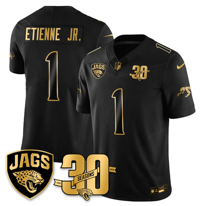 DET 30th Season Patch Throwback Gold Vapor Limited Jersey - All Stitched