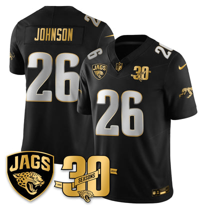 DET 30th Season Patch Throwback Gold Vapor Limited Jersey - All Stitched