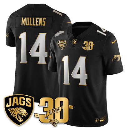 DET 30th Season Patch Throwback Gold Vapor Limited Jersey - All Stitched