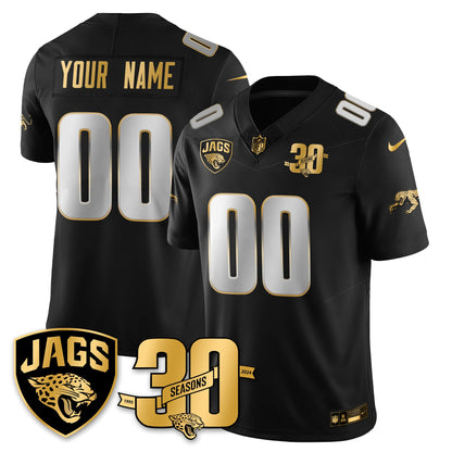 DET 30th Season Patch Throwback Gold Vapor Limited Jersey - All Stitched