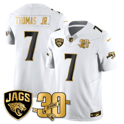 DET 30th Season Patch Throwback Gold Vapor Limited Jersey - All Stitched