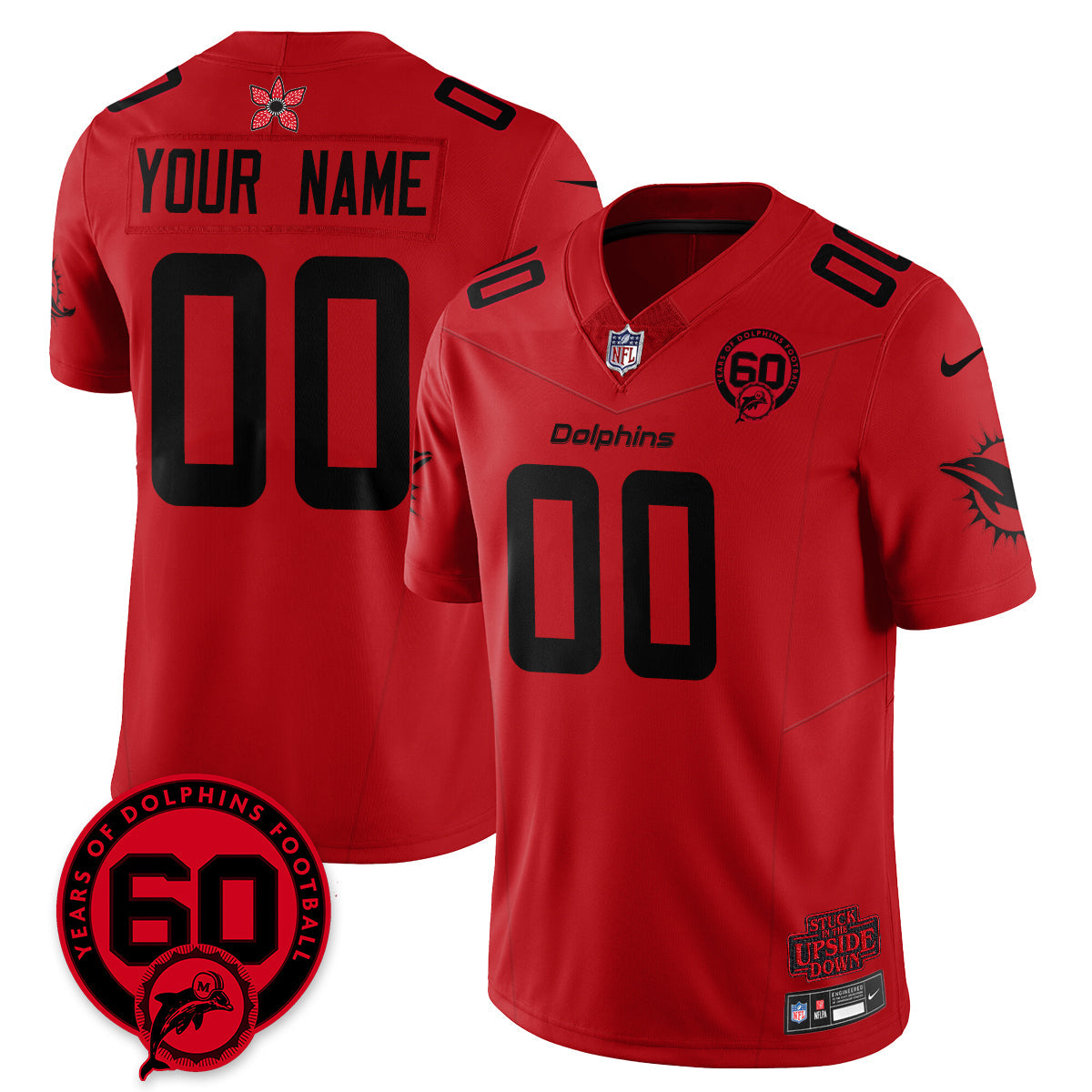 MIA 60th Season Vapor Limited Jersey - Stranger Things - All Stitched