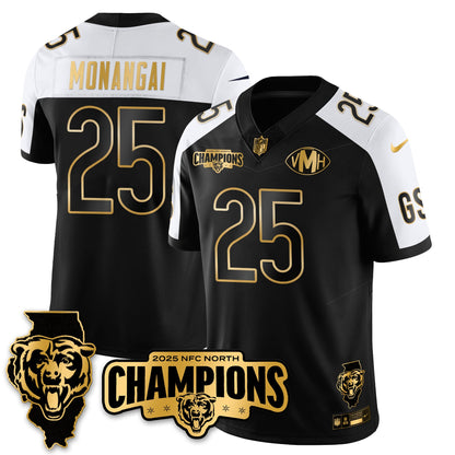 CHI NFC North Division Champions Vapor Limited Gold Jersey - All Stitched