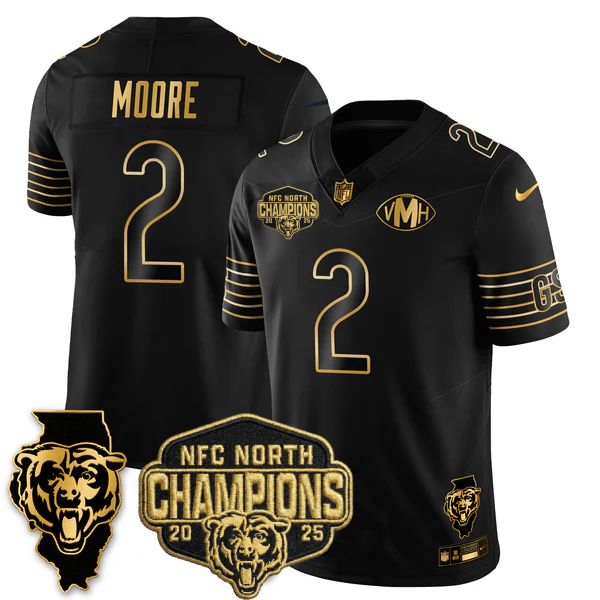 CHI 2025 NFC North Champions Patch Jersey V2 - All Stitched