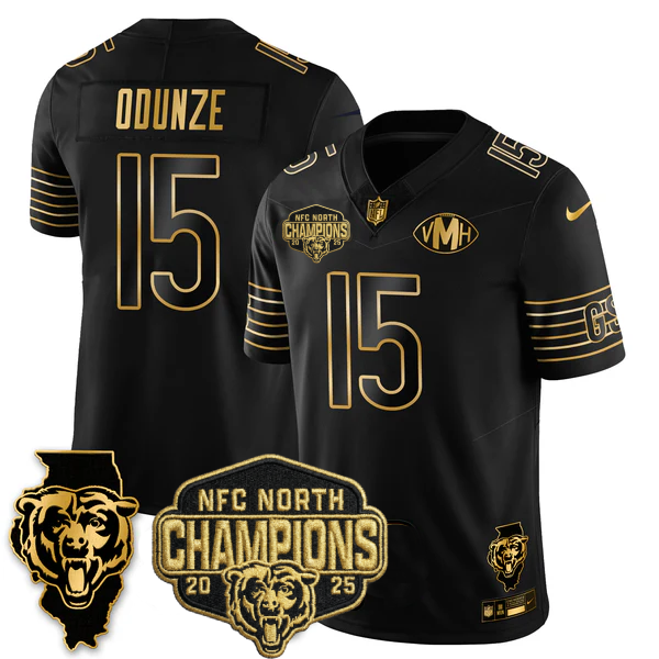 CHI 2025 NFC North Champions Patch Jersey V2 - All Stitched