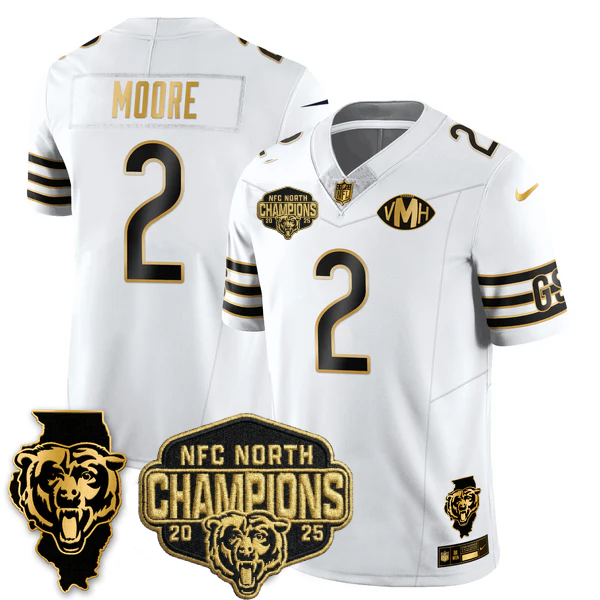 CHI 2025 NFC North Champions Patch Jersey V2 - All Stitched