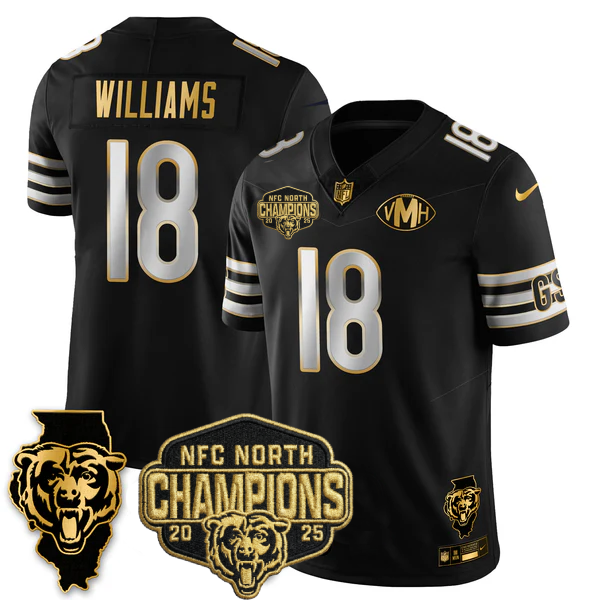 CHI 2025 NFC North Champions Patch Jersey V2 - All Stitched