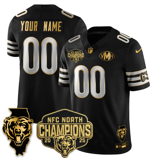 Custom CHI 2025 NFC North Champions Patch Jersey V2 - All Stitched