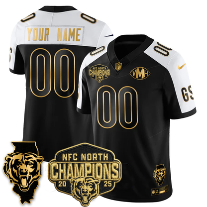 Custom CHI 2025 NFC North Champions Patch Jersey V2 - All Stitched