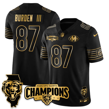 CHI NFC North Division Champions Vapor Limited Gold Jersey - All Stitched