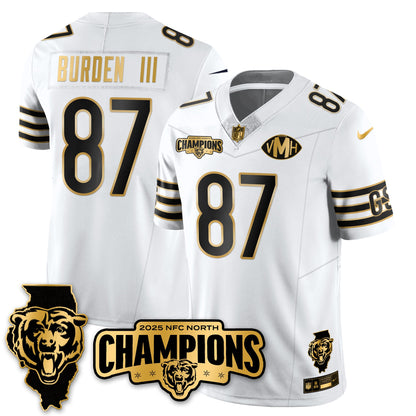 CHI NFC North Division Champions Vapor Limited Gold Jersey - All Stitched