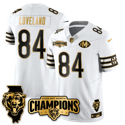 CHI NFC North Division Champions Vapor Limited Gold Jersey - All Stitched