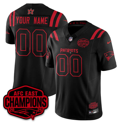 Custom NE 'Stranger Things' AFC East Division Champions Vapor Limited Jersey - All Stitched
