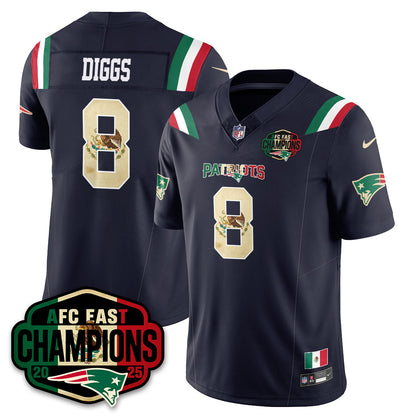 NE Mexico AFC East Division Champions Vapor Limited Jersey - All Stitched