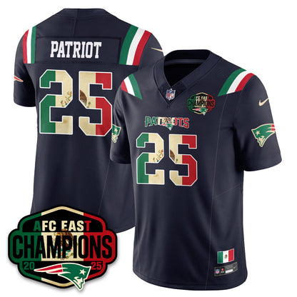 NE Mexico AFC East Division Champions Vapor Limited Jersey - All Stitched