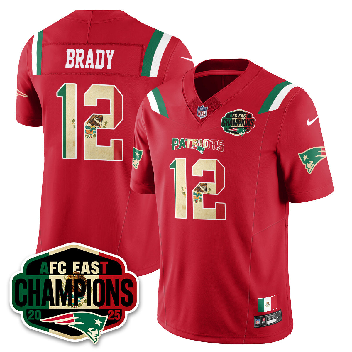 NE Mexico AFC East Division Champions Vapor Limited Jersey - All Stitched