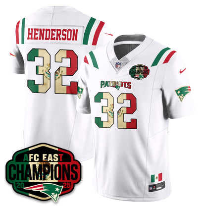 NE Mexico AFC East Division Champions Vapor Limited Jersey - All Stitched