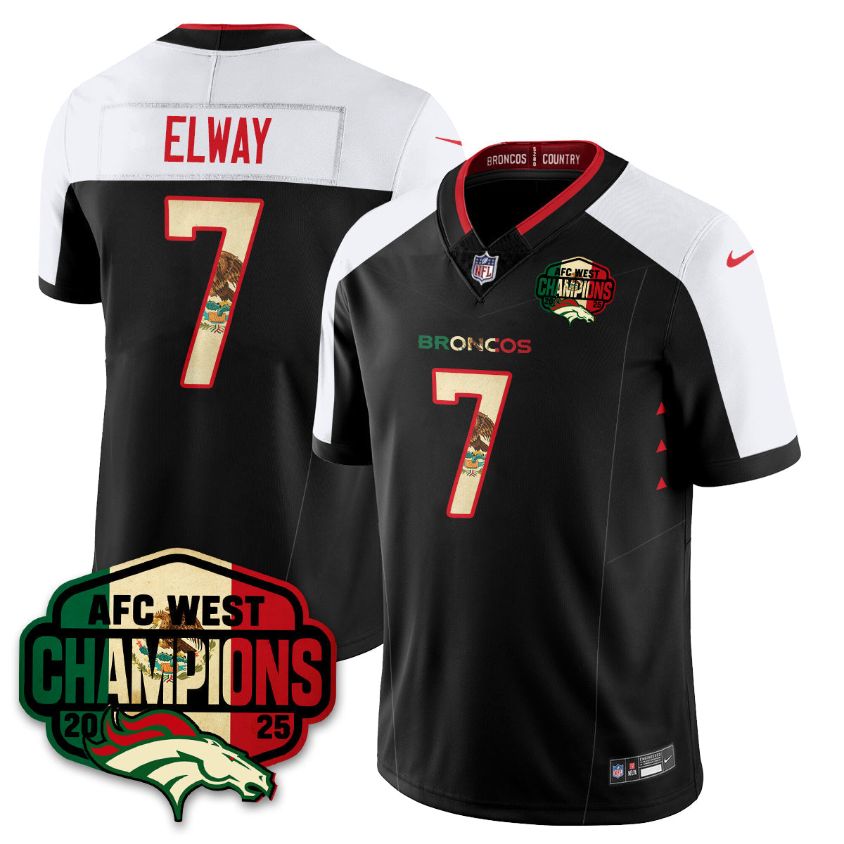 DEN Mexico AFC West Division Champions Vapor Limited Jersey - All Stitched
