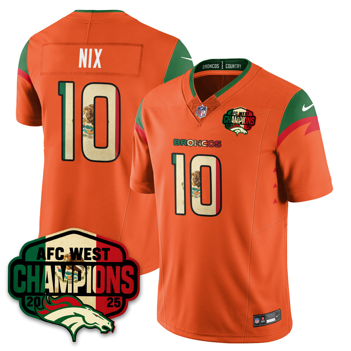 DEN Mexico AFC West Division Champions Vapor Limited Jersey - All Stitched
