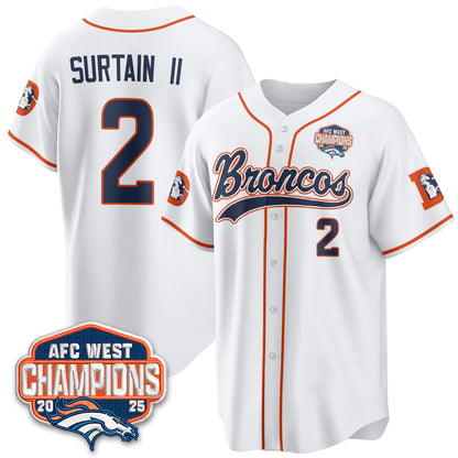 DEN AFC West Division Champions Vapor Limited Baseball Jersey - All Stitched