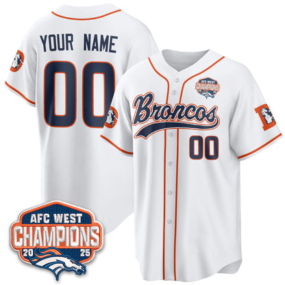 DEN AFC West Division Champions Vapor Limited Baseball Custom Jersey - All Stitched