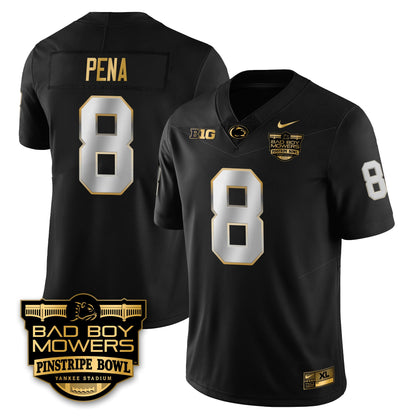 PSU Football Pinstripe Bowl Gold Jersey - All Stitched