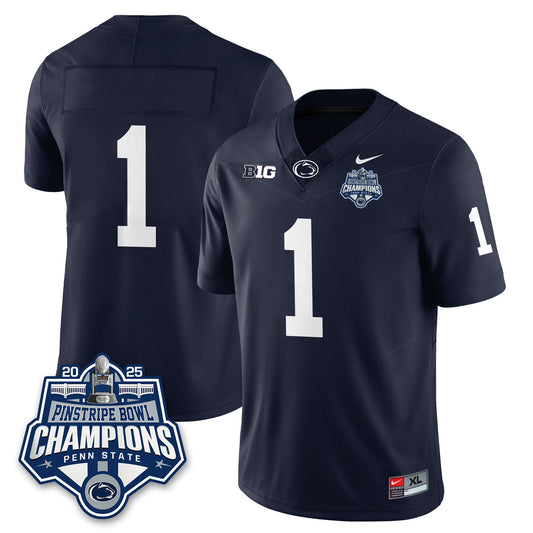PSU Football 2025 Pinstripe Bowl Champions Jersey - All Stitched