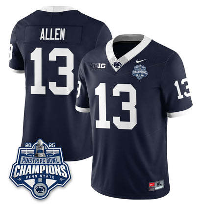 PSU Football 2025 Pinstripe Bowl Champions Jersey - All Stitched