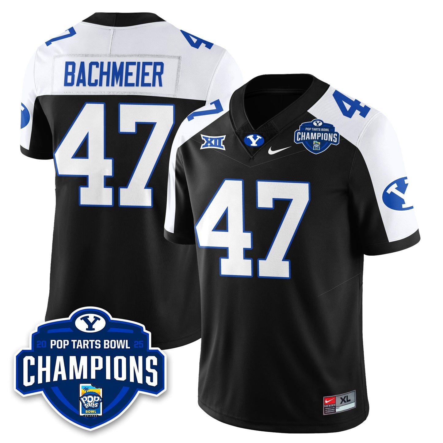 BYU Cougars Football 2025 Pop-Tarts Bowl Champions Jersey - All Stitched
