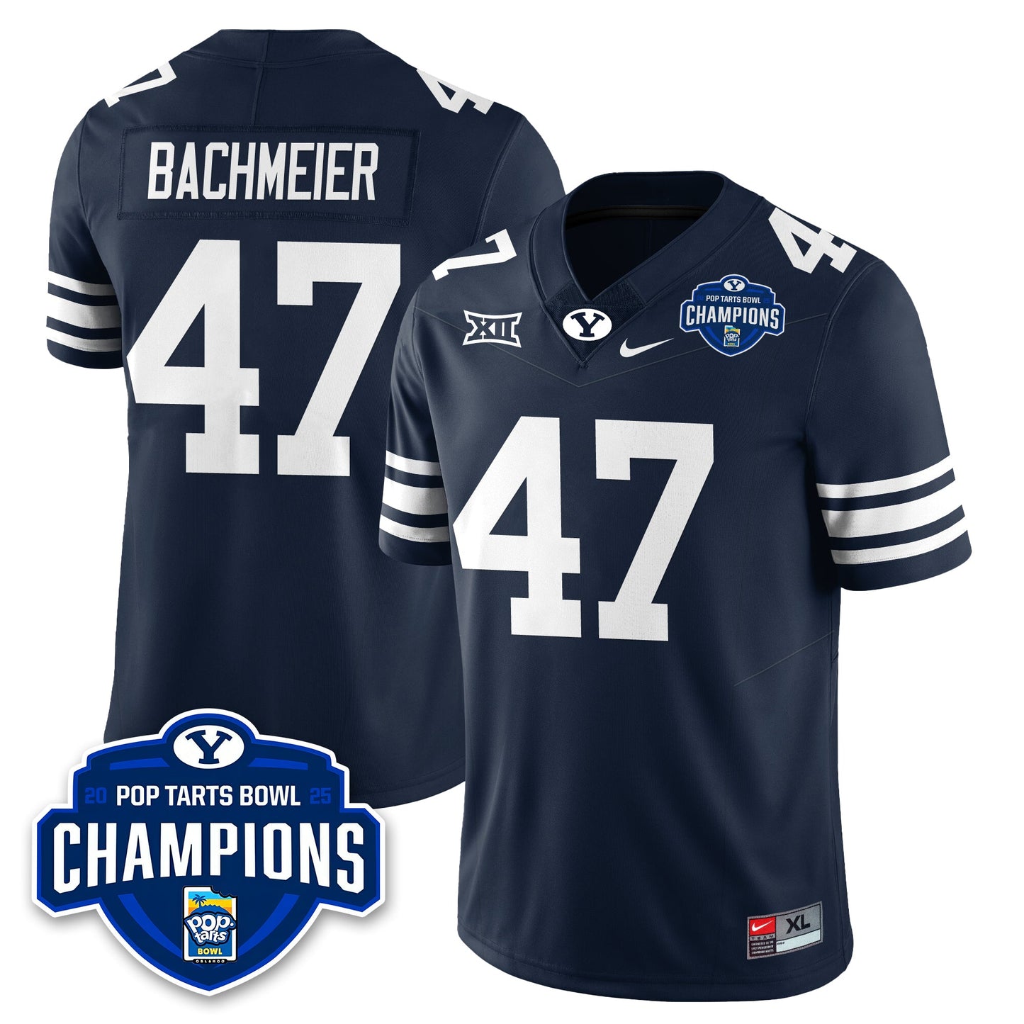 BYU Cougars Football 2025 Pop-Tarts Bowl Champions Jersey - All Stitched