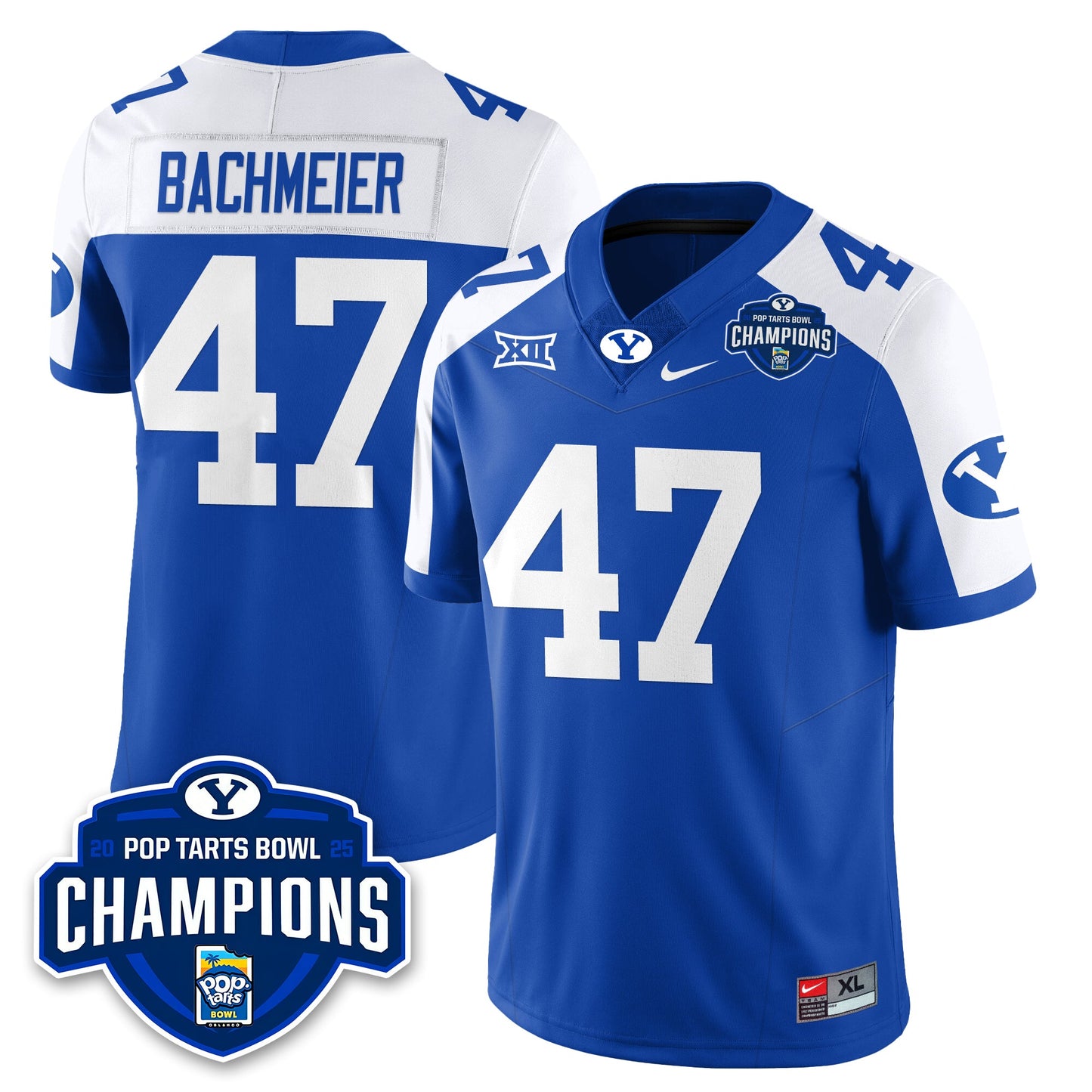 BYU Cougars Football 2025 Pop-Tarts Bowl Champions Jersey - All Stitched