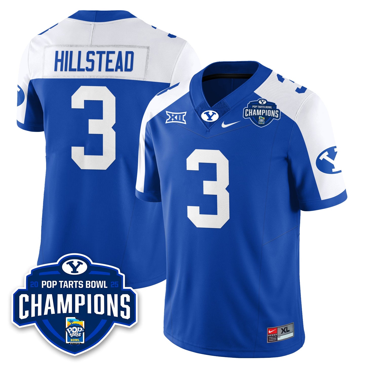 BYU Cougars Football 2025 Pop-Tarts Bowl Champions Jersey - All Stitched