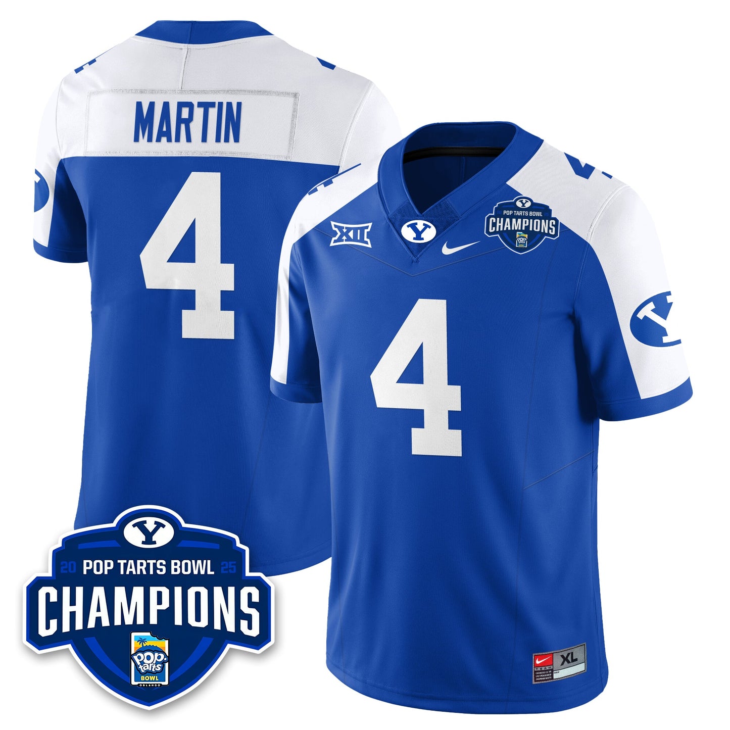 BYU Cougars Football 2025 Pop-Tarts Bowl Champions Jersey - All Stitched