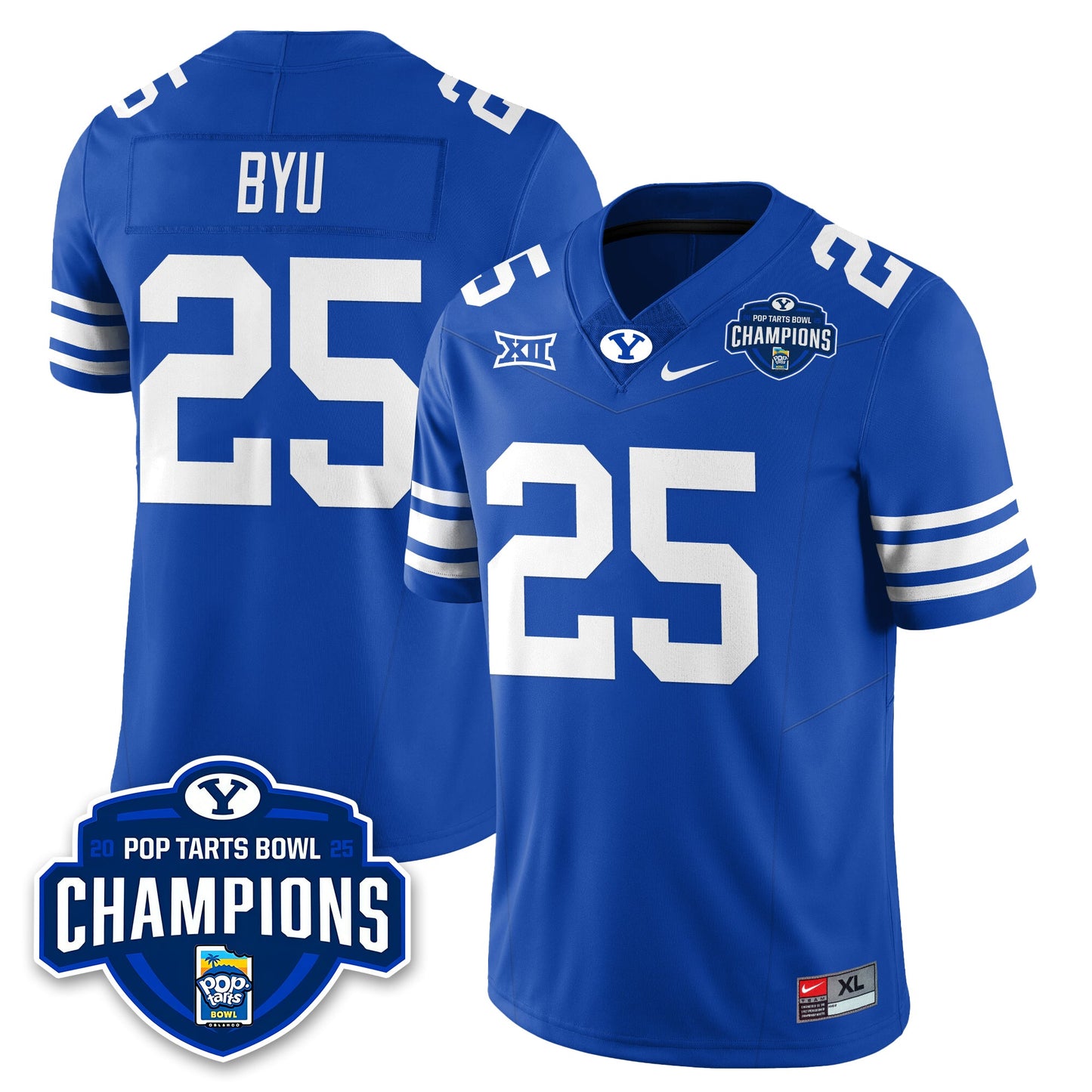 BYU Cougars Football 2025 Pop-Tarts Bowl Champions Jersey - All Stitched