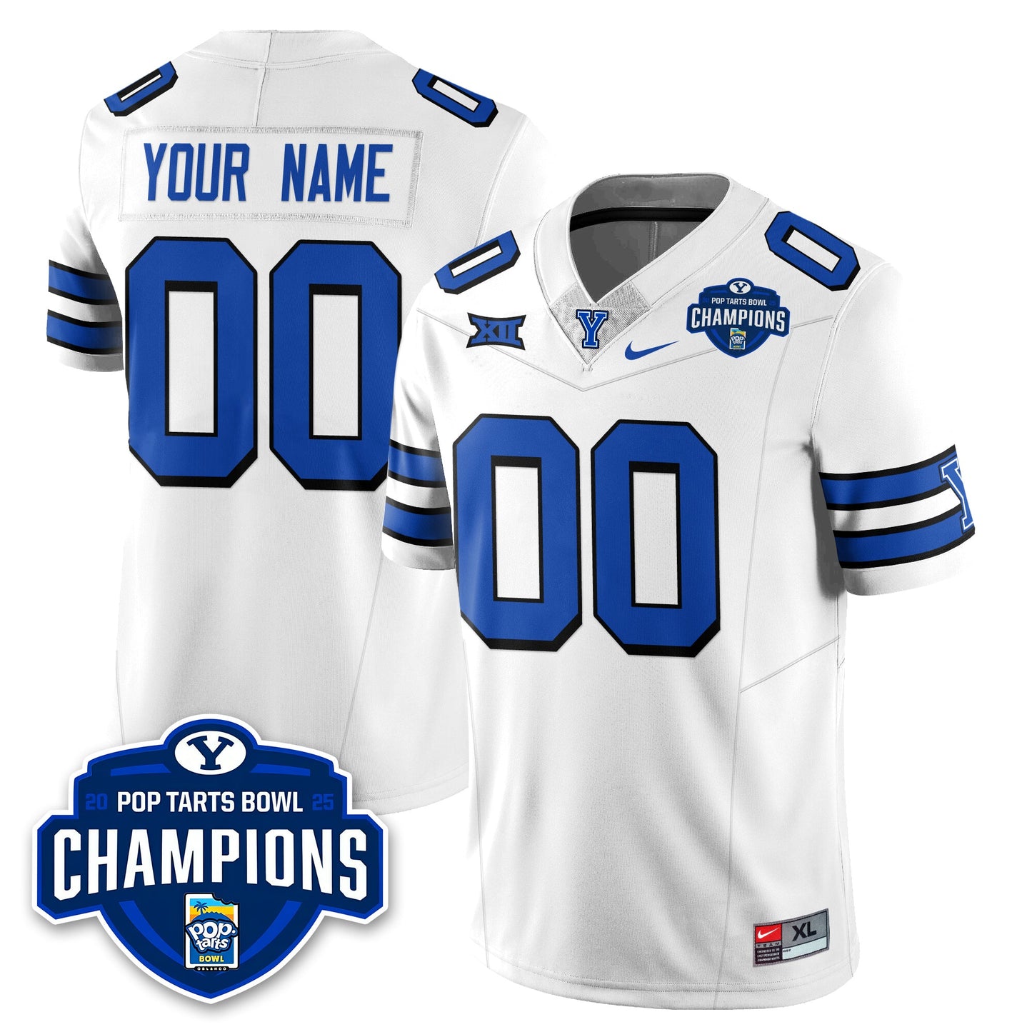 BYU Cougars Football 2025 Pop-Tarts Bowl Champions Jersey - All Stitched