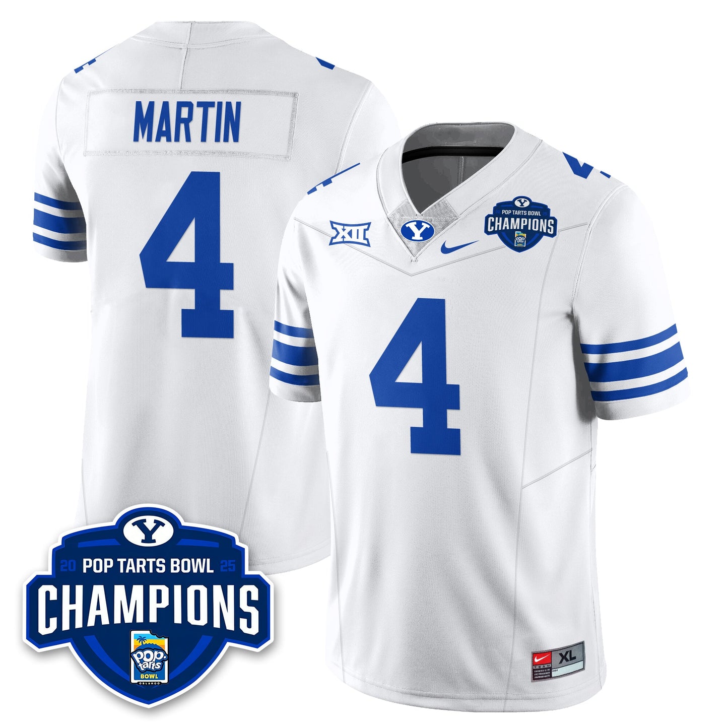 BYU Cougars Football 2025 Pop-Tarts Bowl Champions Jersey - All Stitched
