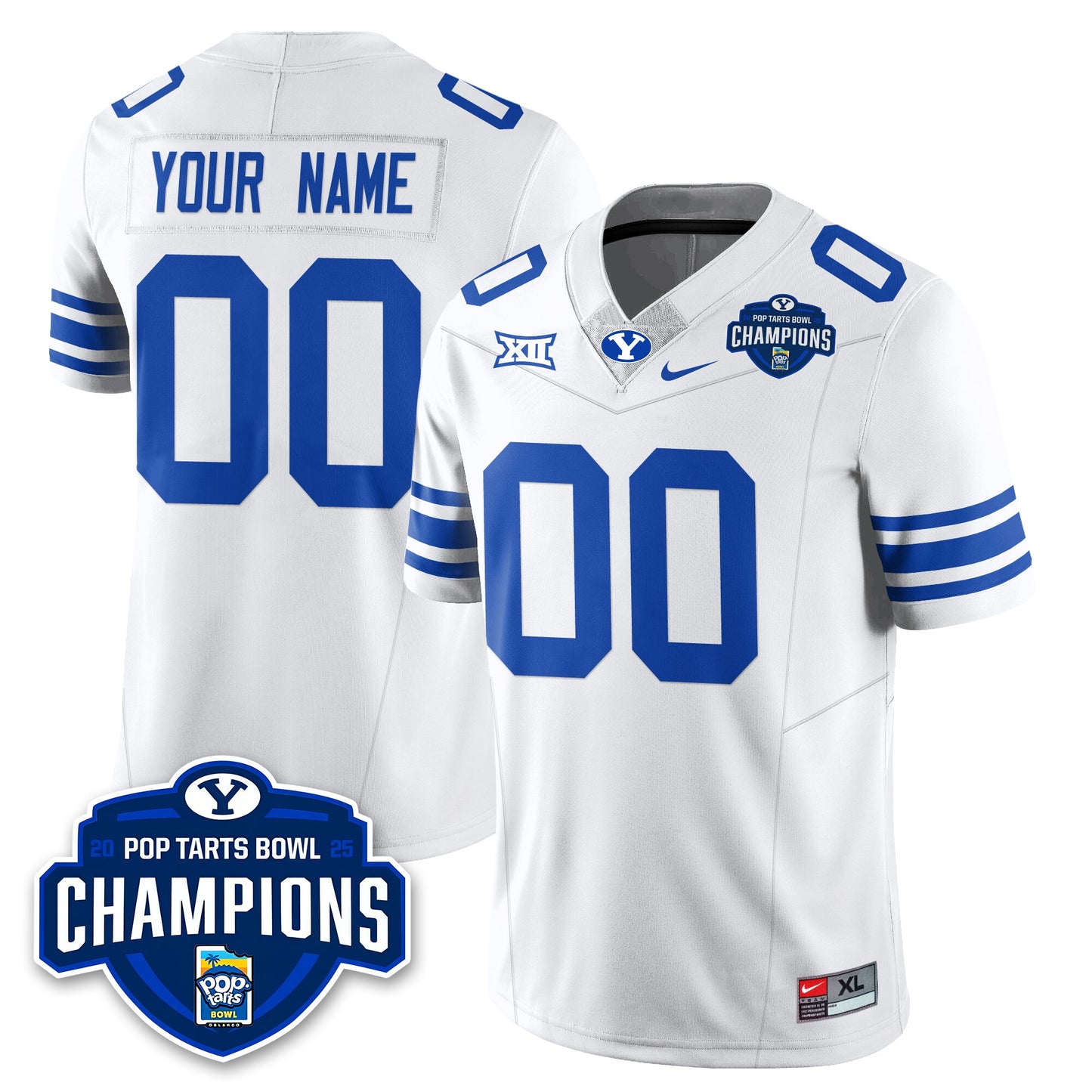 BYU Cougars Football 2025 Pop-Tarts Bowl Champions Custom Jersey - All Stitched